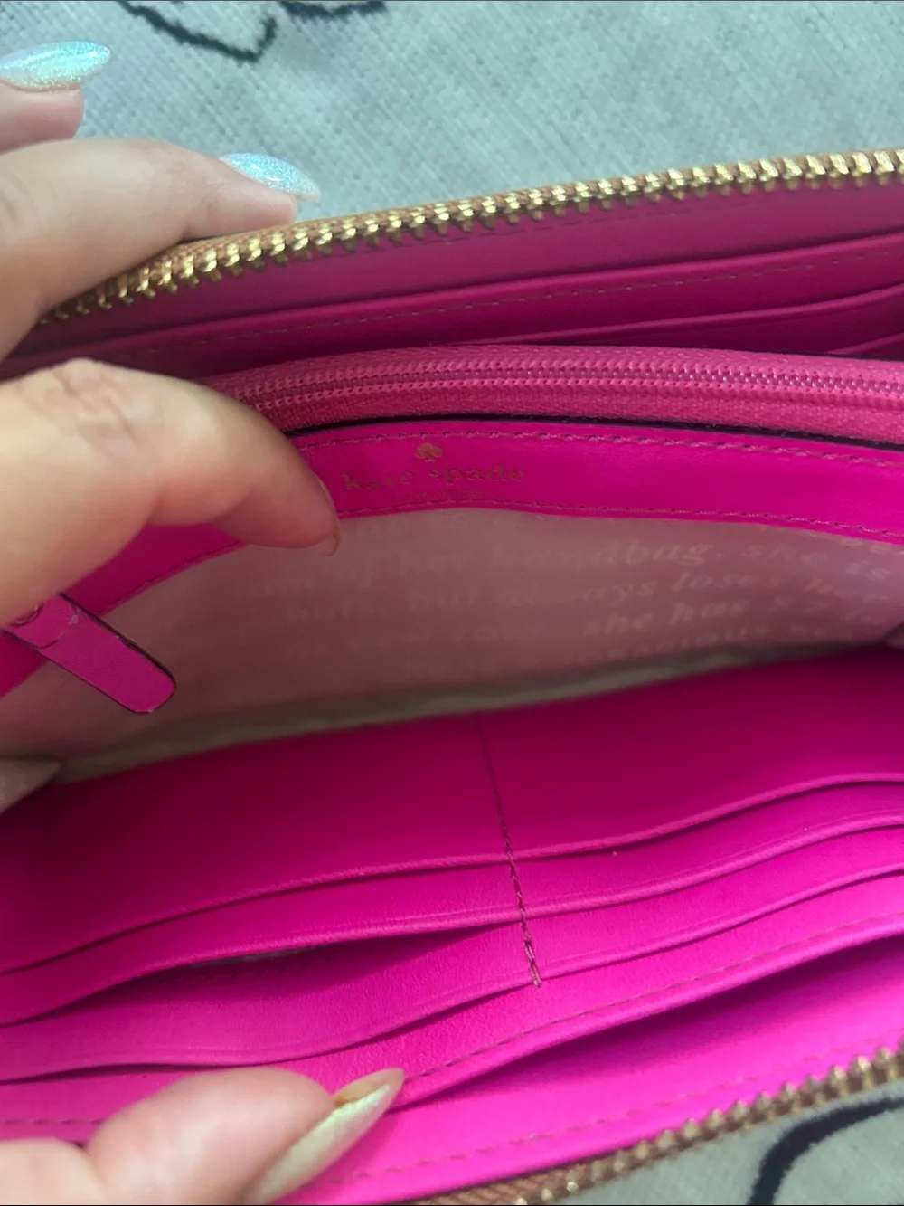 kate spade Brown Zip-Around Leather Wallet